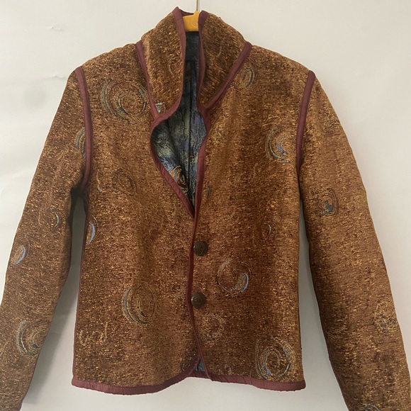 Yak Magic Nepal Reversible Button Up Jacket Multicolored Womens Sz Small - Picture 6 of 10